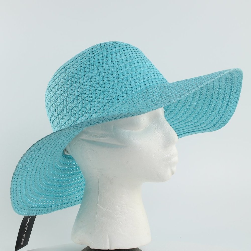 NWT Madd Hatter Summer Sun Hat Vacation Travel Beach Blue